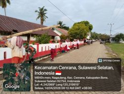 Tingkatkan Kebersihan Sekolah, Babinsa Koramil 1407-03/Cenrana Gelar Kerja Bakti Bersama Guru Dan Siswa