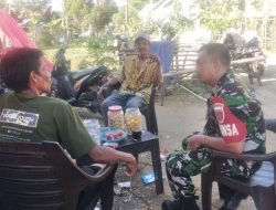 Jaga Kondusifitas Wilayah, Babinsa Kodim 1407/Bone Koramil 02/Dua Boccoe Gelar Komsos Rutin Di Desa Matajang