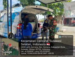 Babinsa Koramil 1407-03/Cenrana Kawal Program BPJS Keliling Di Kelurahan Ujung Tanah