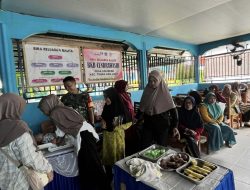 Wujudkan Masyarakat Sehat, Babinsa Koramil 16/Tonra Kodim Bone Pantau Layanan Posyandu Di Dusun Bacu-Bacue