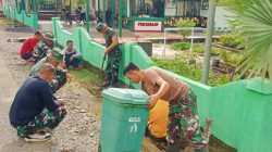 Cerminan Kekompakan, Personel Koramil 1407-08/Lamuru Kodim Bone Gotong Royong Benahi Pangkalan