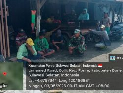 Jaga Stabilitas Keamanan, Babinsa Koramil 10/Ponre Intensifkan Komsos Di Desa Bolli