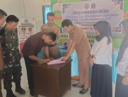 Dukung Perencanaan Pembangunan, Babinsa Ramil 16 Tonra Kodim 1407/Bone Hadiri Penetapan RKPDes 2027