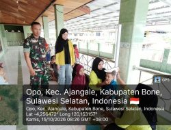 Babinsa Koramil 1407-01 Ajangale Laksanakan Pendampingan Kegiatan Posyandu di Desa Opo