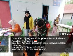 Dari Posyandu Untuk Masa Depan, Babinsa Ramil Ajangale Kodim 1407/Bone Dukung Kepedulian Kesehatan Masyarakat